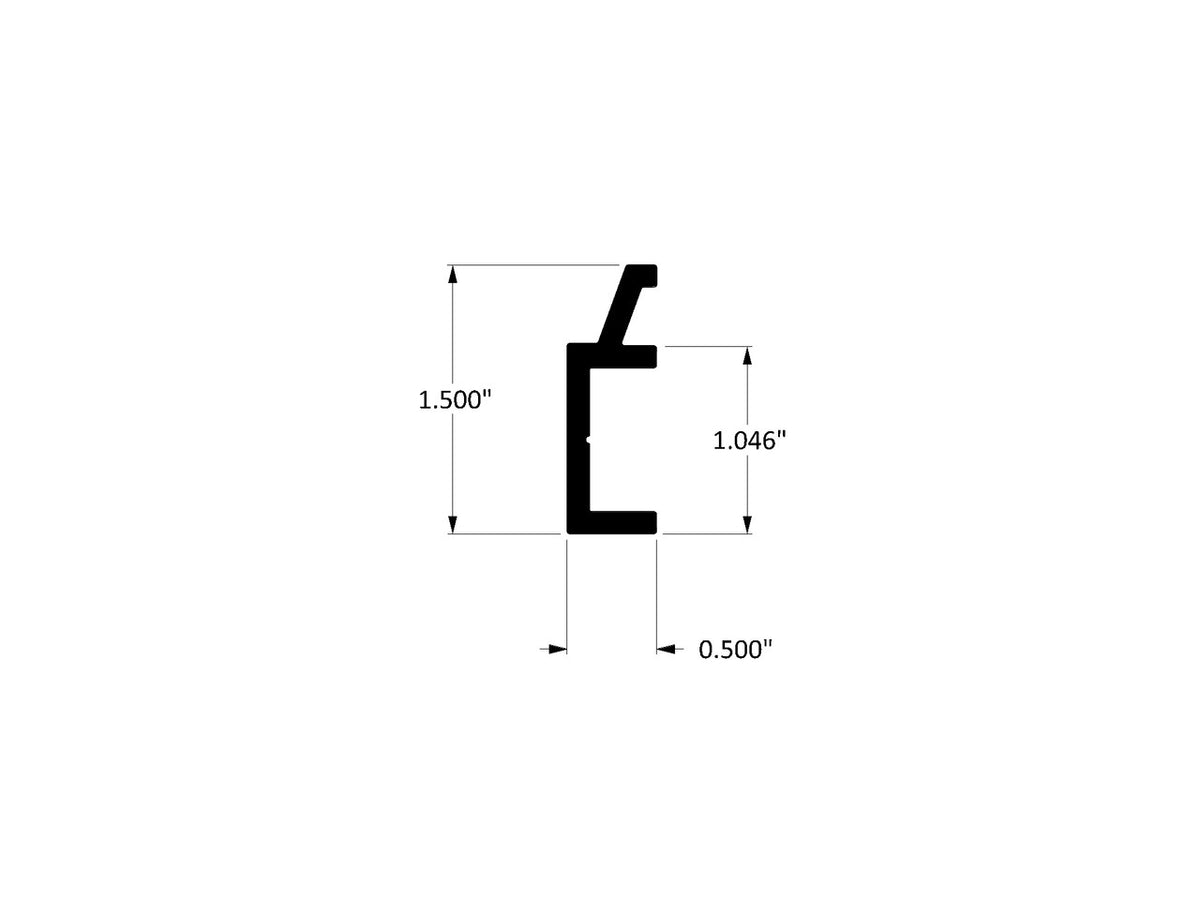 Panel Cleat® Aluminum Panel Rail – Williamsburg – 6063-T5 - View 4