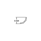 Aluminum Cove Trim – Bead Edge – 1/2" x 1/2" – 6063-T5 - View 2