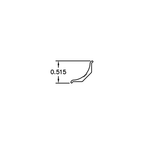 Aluminum Cove Trim – Ridged – 1/2" x 1/2" – 6063-T5 - View 2