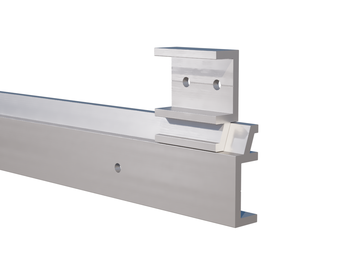 Panel Cleat® Aluminum Z Clip – Williamsburg – 2" Clip – 6063-T5 - View 2