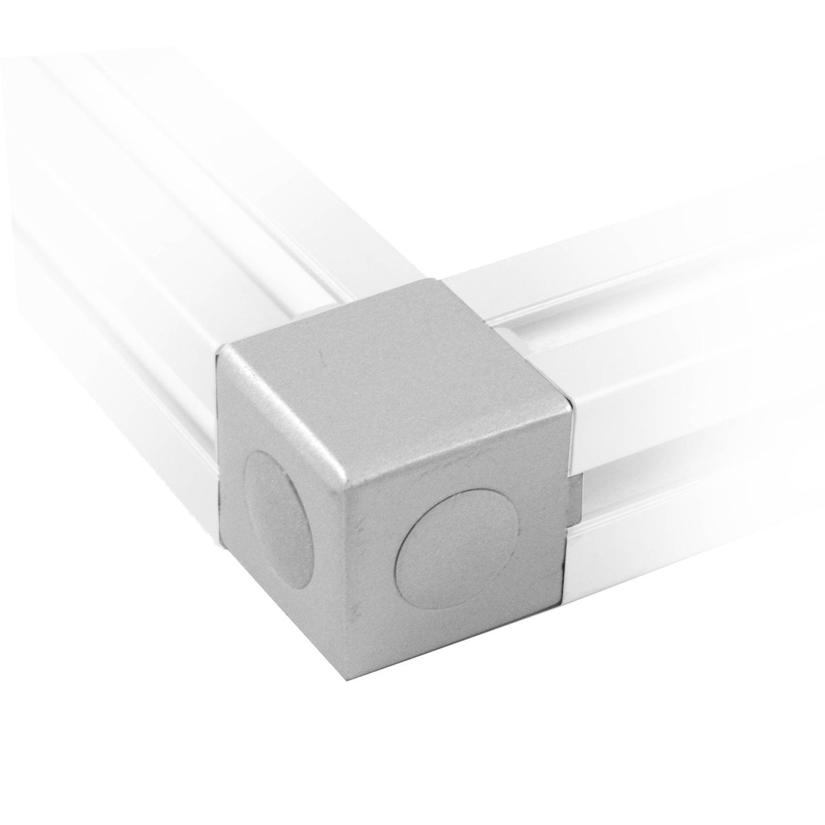 2-Way 90° T-Slot Connector Cube (2D Corner Block) - View 2