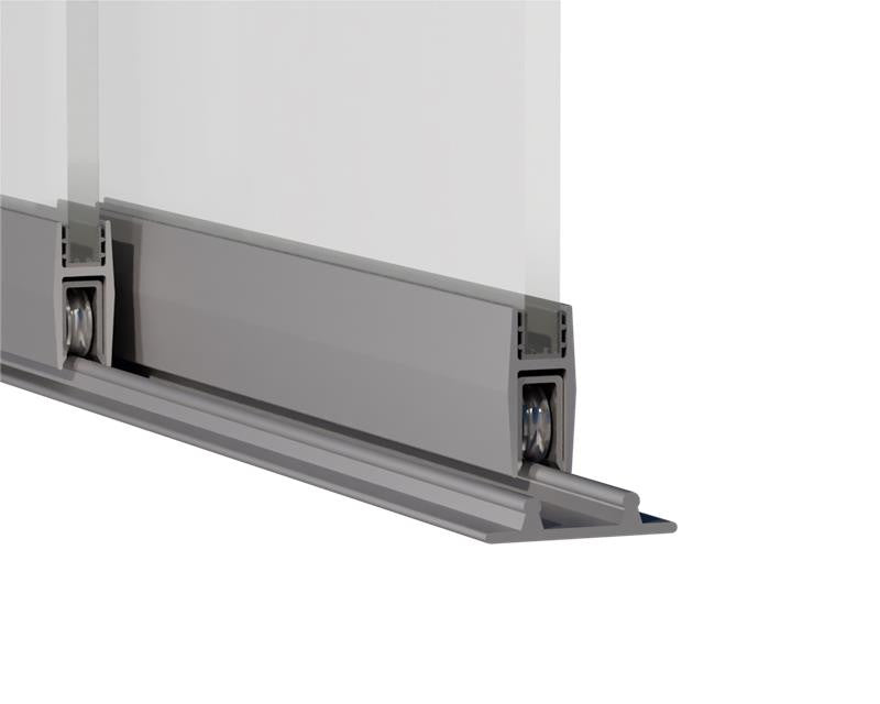 Economy Sliding Cabinet Door Track Kit – 1/4" Glass or Acrylic – Aluminum - View 4