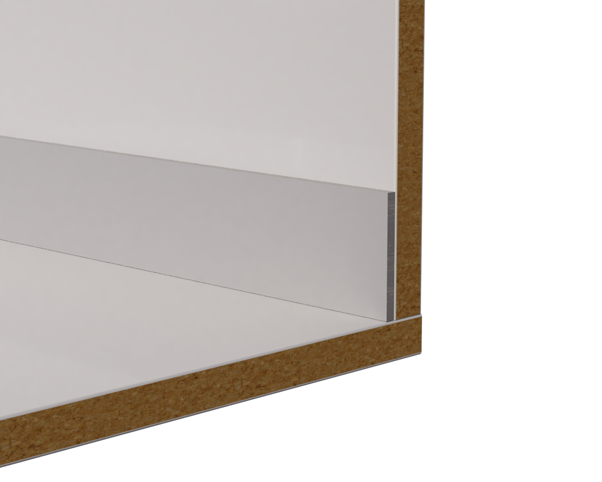 Aluminum Flat Bar Edge Trim – Covers 1" – 1/16" Thick – 6063-T5 - View 2