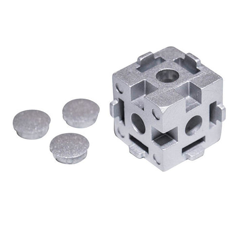 3-Way 90° T-Slot Connector Cube (3D Corner Block) - View 1