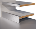 Aluminum Shelf Base Support Stiffener – Fits 3/4" Shelf – 6063-T5 - View 1