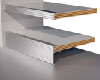 Aluminum Shelf Base Support Stiffener – Fits 3/4" Shelf – 6063-T5 - View 1
