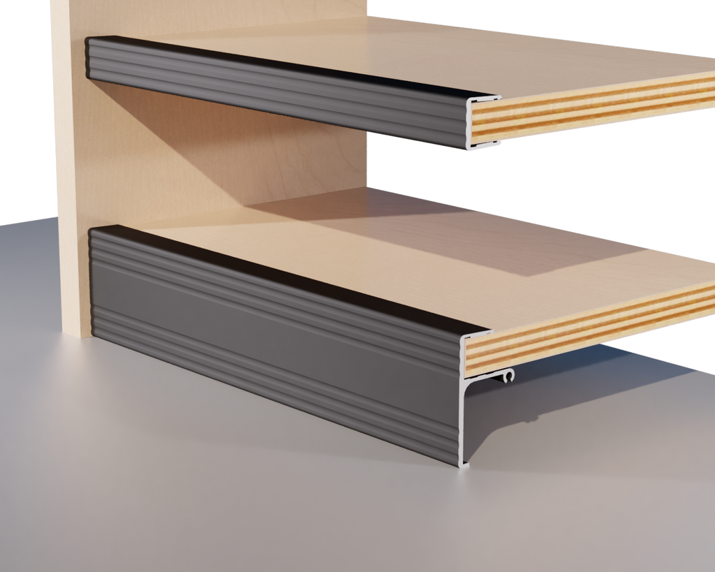 Aluminum Shelf Base Support Stiffener – Fits 3/4" Shelf – 6063-T5 - View 2