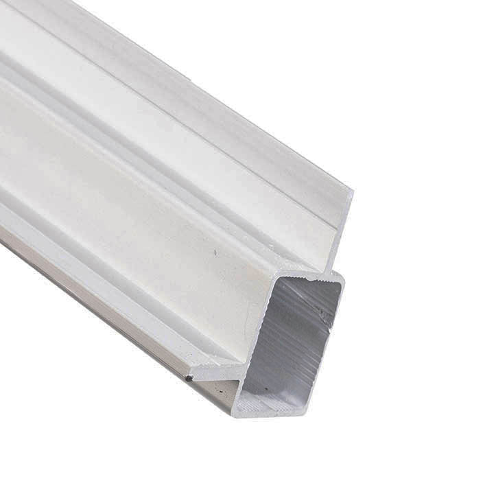 Press Fit Tube – Dual Flange Corner Edge – Fits 1" Tube – Fits 1/4" Panel – 5/8" Leg – 6063-T5 - View 1