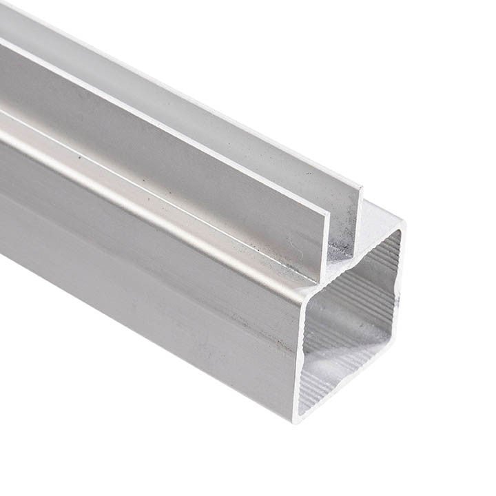 Press Fit Tube – Single Slotted Center – Fits 1" Tube – Fits 1/4" Panel – 6063-T5 - View 1