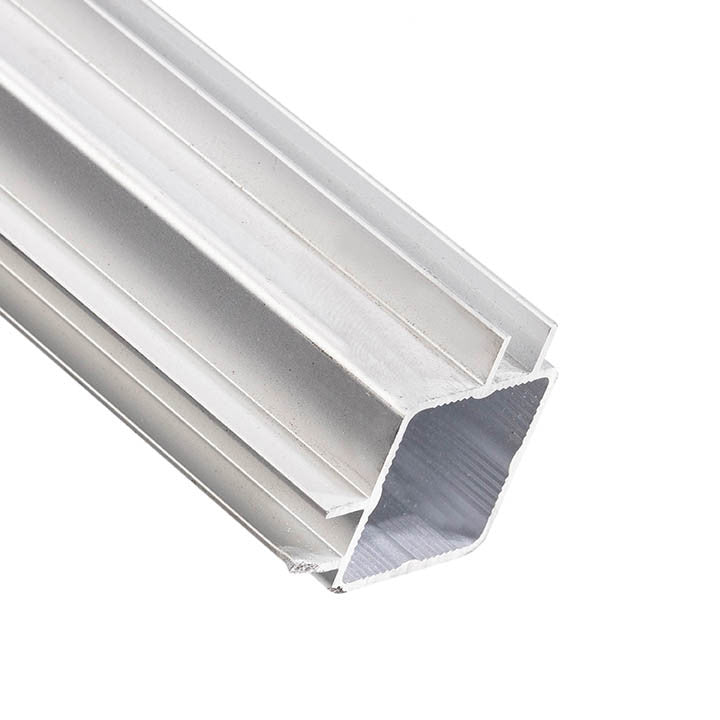 Press Fit Tube – Dual Slotted Corner – Fits 1" Tube – Fits 1/4" Panel – 6063-T5 - View 1