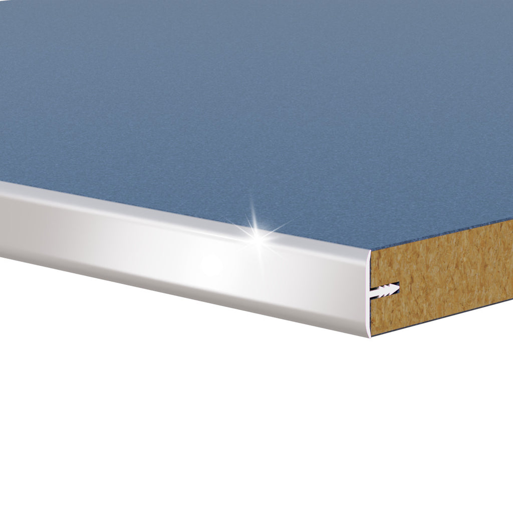 Aluminum Push-In Edge Trim – Smooth – Covers 3/4" – 6063-T5 - View 1