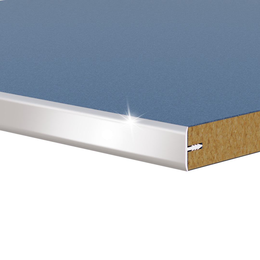 Aluminum Push-In Edge Trim – Smooth – Covers 3/4" – 6063-T5 - View 1