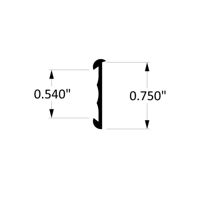 Aluminum Price Tag Molding – Fits 3/4" – 5/8" Reveal – 6063-T5 - View 2