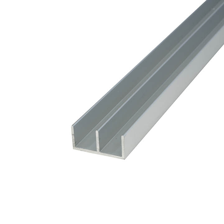 Slide Track Vertical Jamb / Drop-In Base Channel – 1/2" Channel – 6063-T5 - View 1