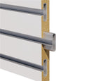 Aluminum Slatwall Insert – Rounded – 6063-T5 - View 1