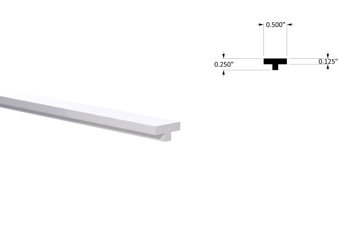 Aluminum T Bar 1/2" x 1/4" x 1/8" – 6061-T6 - View 2