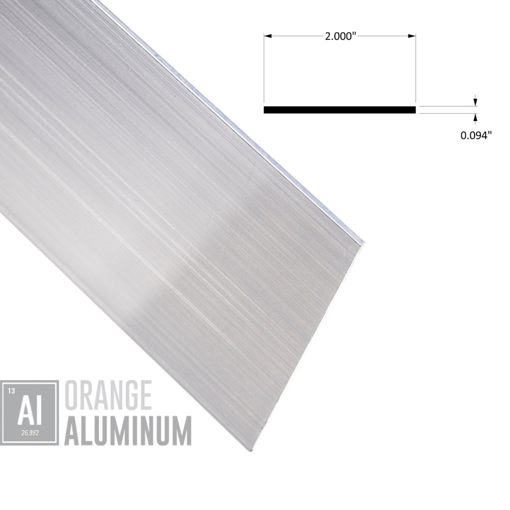 Aluminum Flat Bar 3/32" x 2" – 6061-T6 - View 2