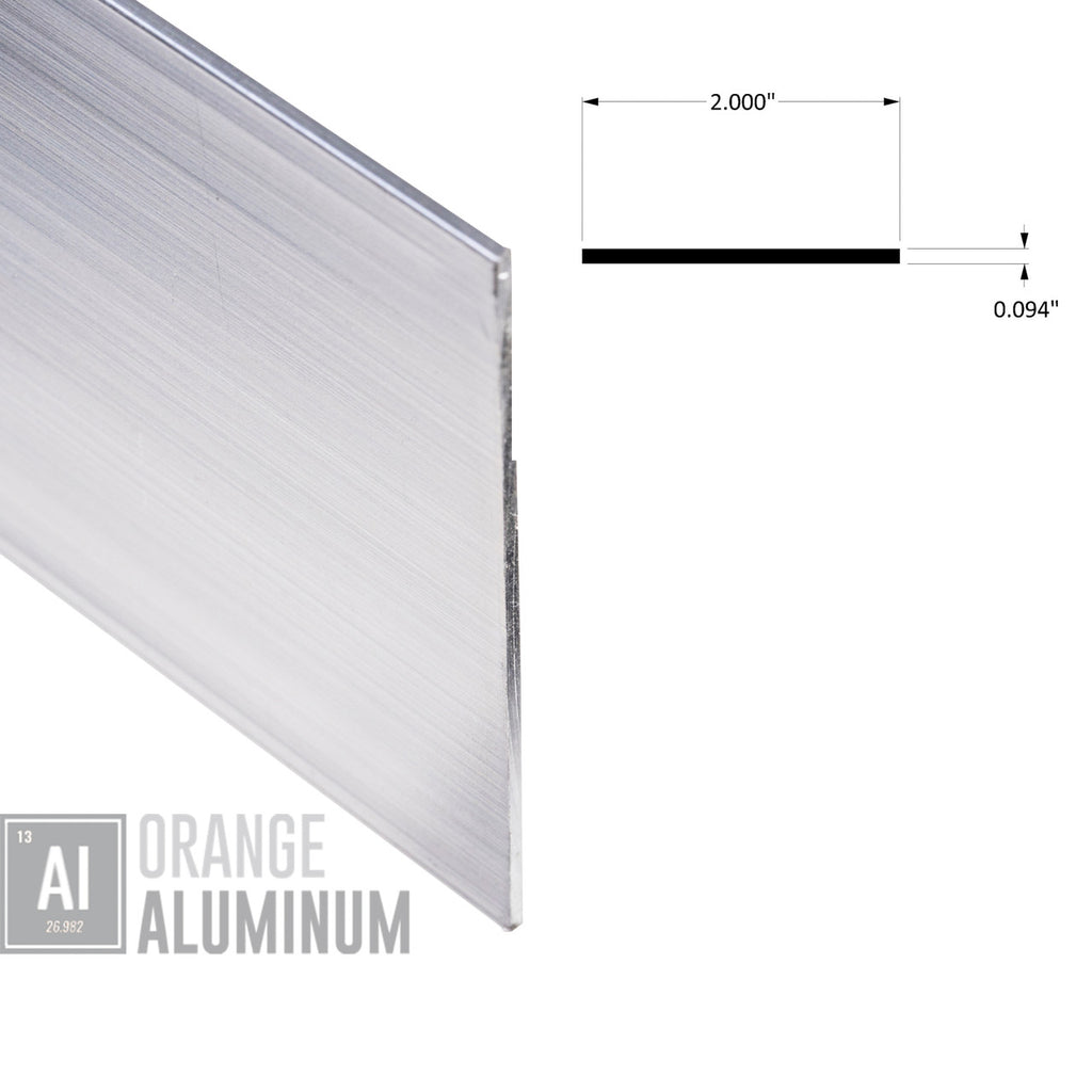 Aluminum Flat Bar 3/32" x 2" – 6061-T6 - View 1