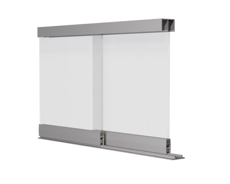 Economy Sliding Cabinet Door Track Kit – 1/4" Glass or Acrylic – Aluminum - View 1