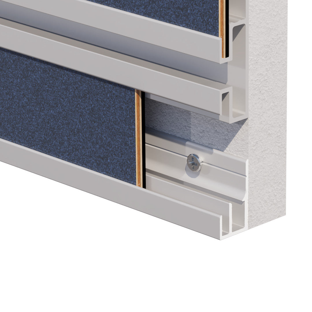 EZ Slatwall System Aluminum End Track – Top/Bottom – 6063-T5 - View 1