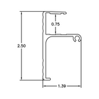 Aluminum Shelf Base Support Stiffener – Fits 3/4" Shelf – 6063-T5 - View 4