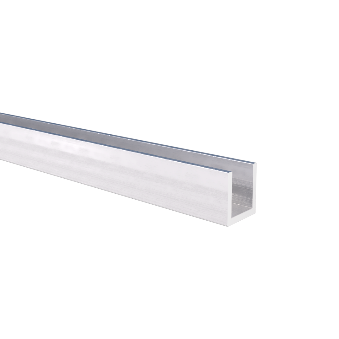 Aluminum U Channel 1" x 1" x 1/8" – Fits 3/4" – 6063-T5 - View 1