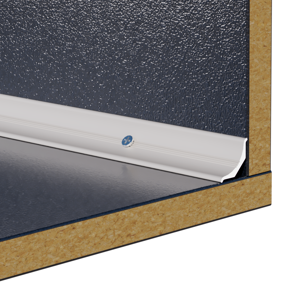 Aluminum Cove Trim – Ridged – 1/2" x 1/2" – 6063-T5 - View 1