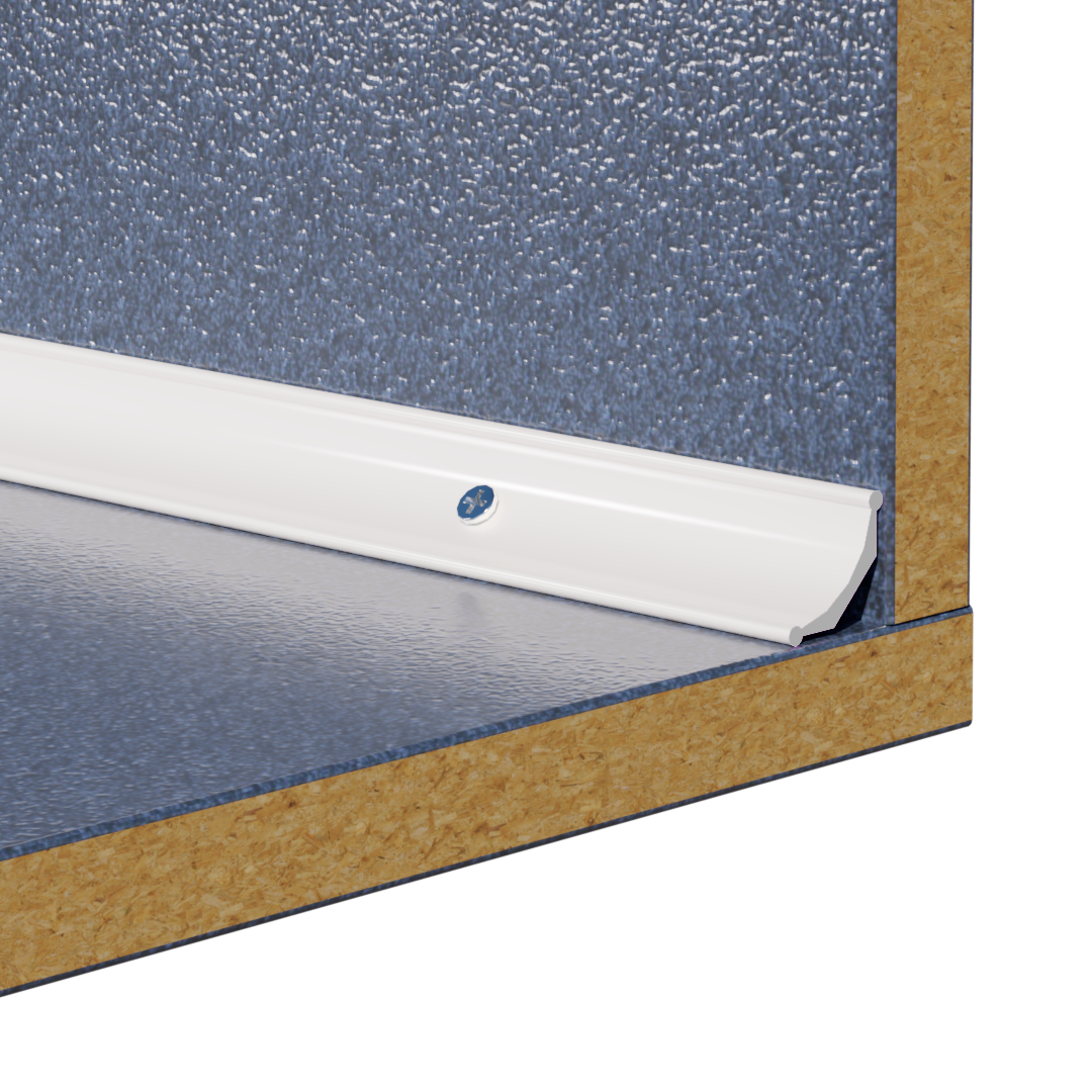 Aluminum Cove Trim – Bead Edge – 1/2" x 1/2" – 6063-T5 - View 1