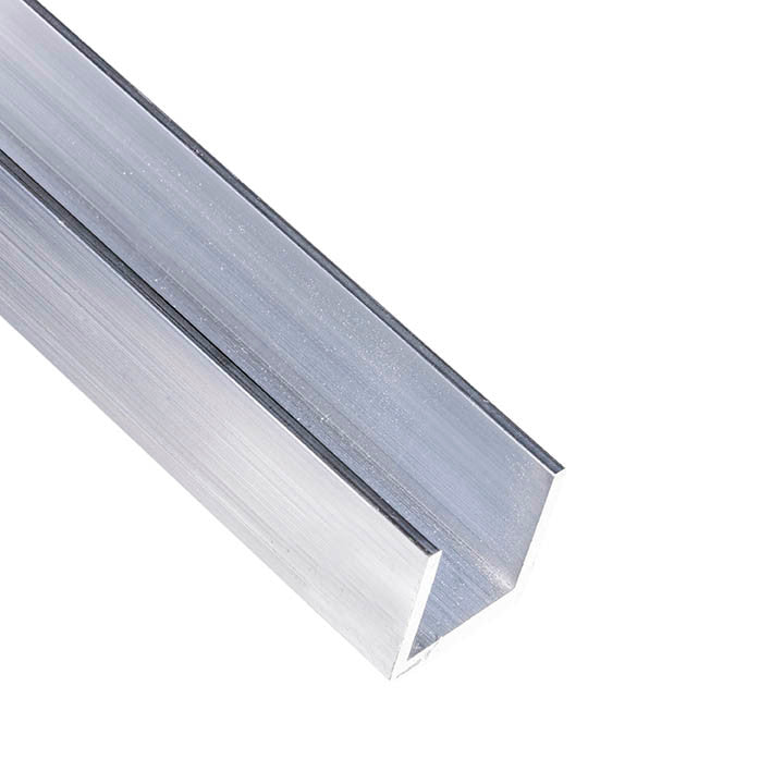Aluminum U Channel 1" x 1" x 3/32" – Fits 13/16" – 6063-T5 - View 2