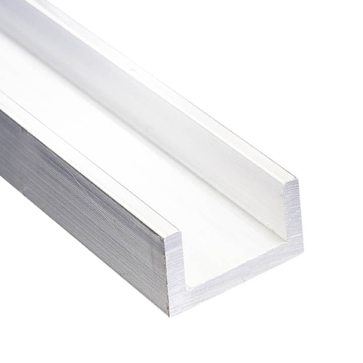 Aluminum U Channel 1" x 1/2" x 1/8" – Fits 3/4" – 6063-T5 - View 2