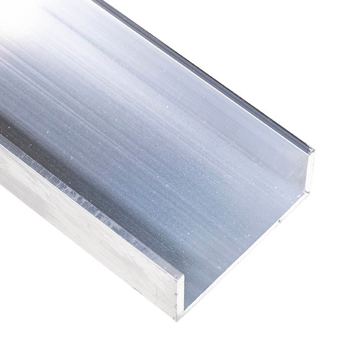 Aluminum U Channel 2-1/2" x 1" x 1/8" – Fits 2-1/4" – 6063-T5 - View 1