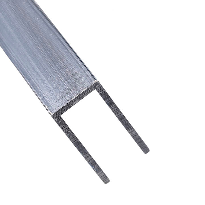Aluminum U Channel 1/2" x 1" x 1/16" – Fits 3/8" – 6063-T5 - View 2