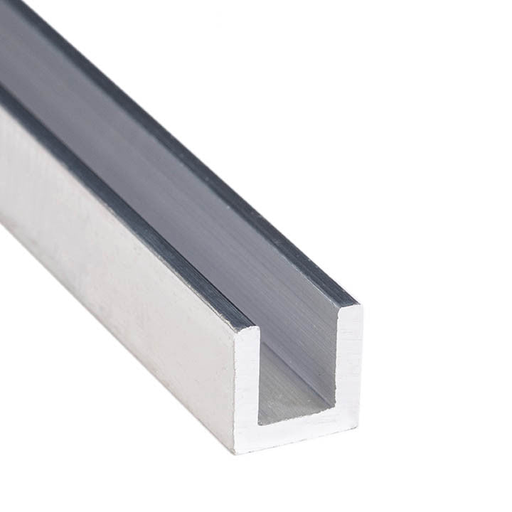 Aluminum U Channel 1/2" x 1/2" x 3/32" – Fits 5/16" – 6063-T5 - View 1
