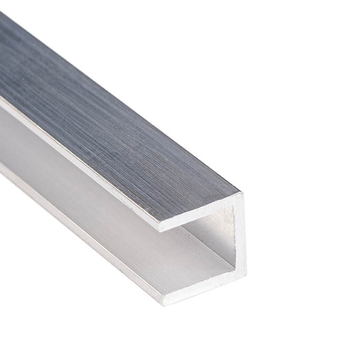 Aluminum U Channel 1/2" x 1/2" x 1/16" – Fits 3/8" – 6063-T5 - View 2