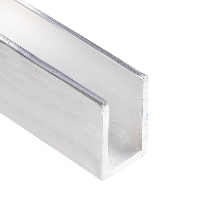 Aluminum U Channel 1/2" x 3/4" x 1/16" – Fits 3/8" – 6063-T5 - View 2