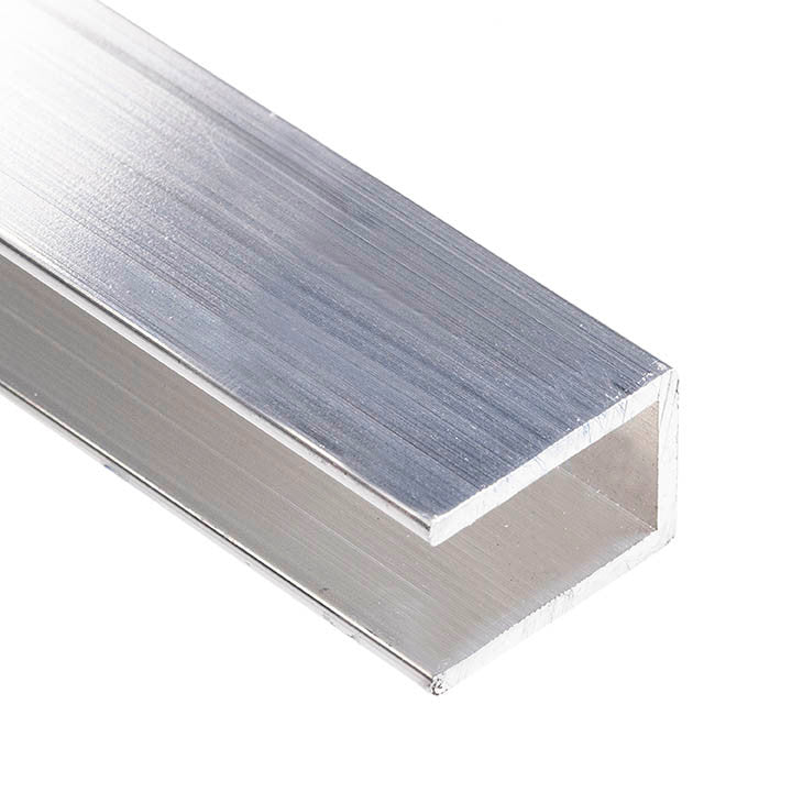 Aluminum U Channel 1/2" x 3/4" x 1/16" – Fits 3/8" – 6063-T5 - View 1