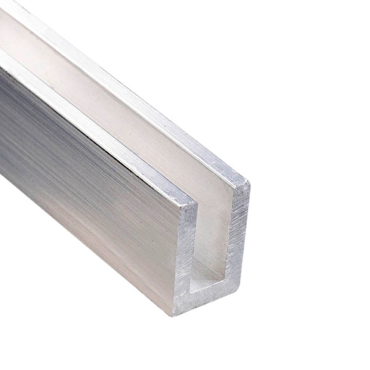 Aluminum U Channel 1/2" x 3/4" x 1/8" – Fits 1/4" – 6063-T5 - View 1