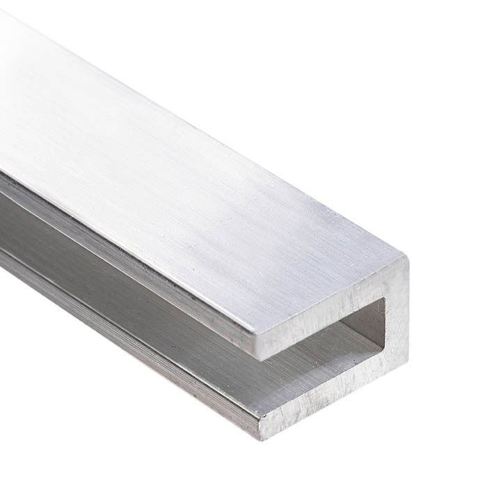 Aluminum U Channel 1/2" x 3/4" x 1/8" – Fits 1/4" – 6063-T5 - View 2