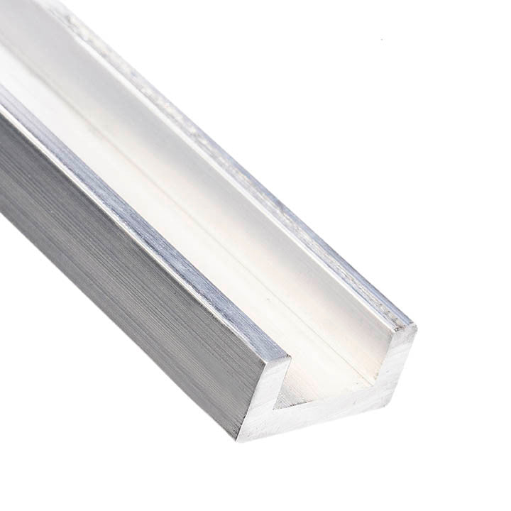 Aluminum U Channel 3/4" x 3/8" x 1/8" – Fits 1/2" – 6063-T5 - View 1