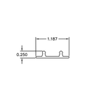 Economy Slide Track Lower Track Base – 6063-T5 - View 4