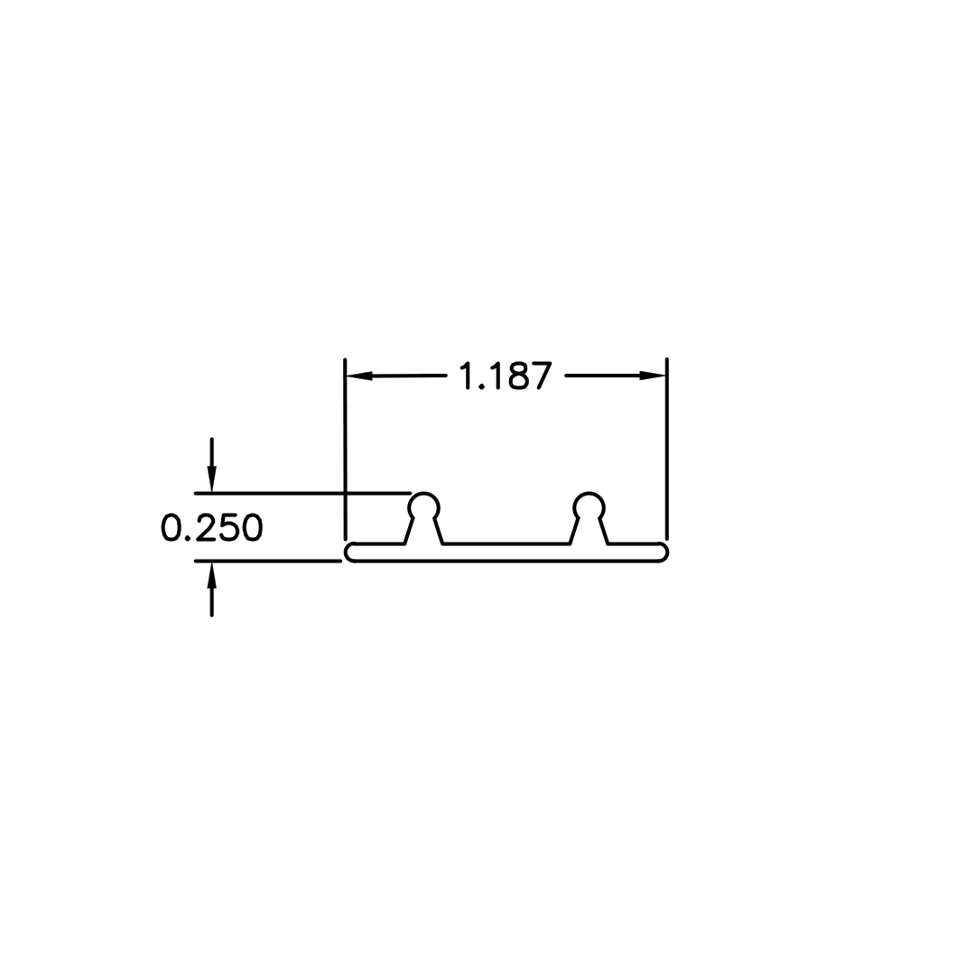 Economy Slide Track Lower Track Base – 6063-T5 - View 4