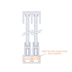Economy Slide Track Single Drop-In Base – 6063-T5 - View 3