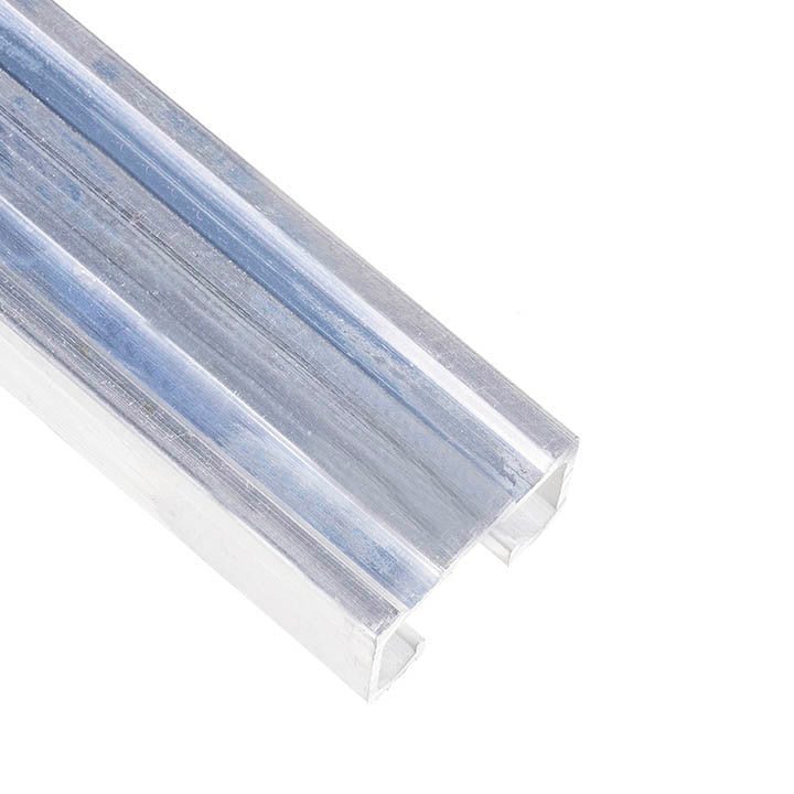 Aluminum Sliding Door Track – Closed Single Door – Fits 3/4" Door – 6063-T5 - View 1