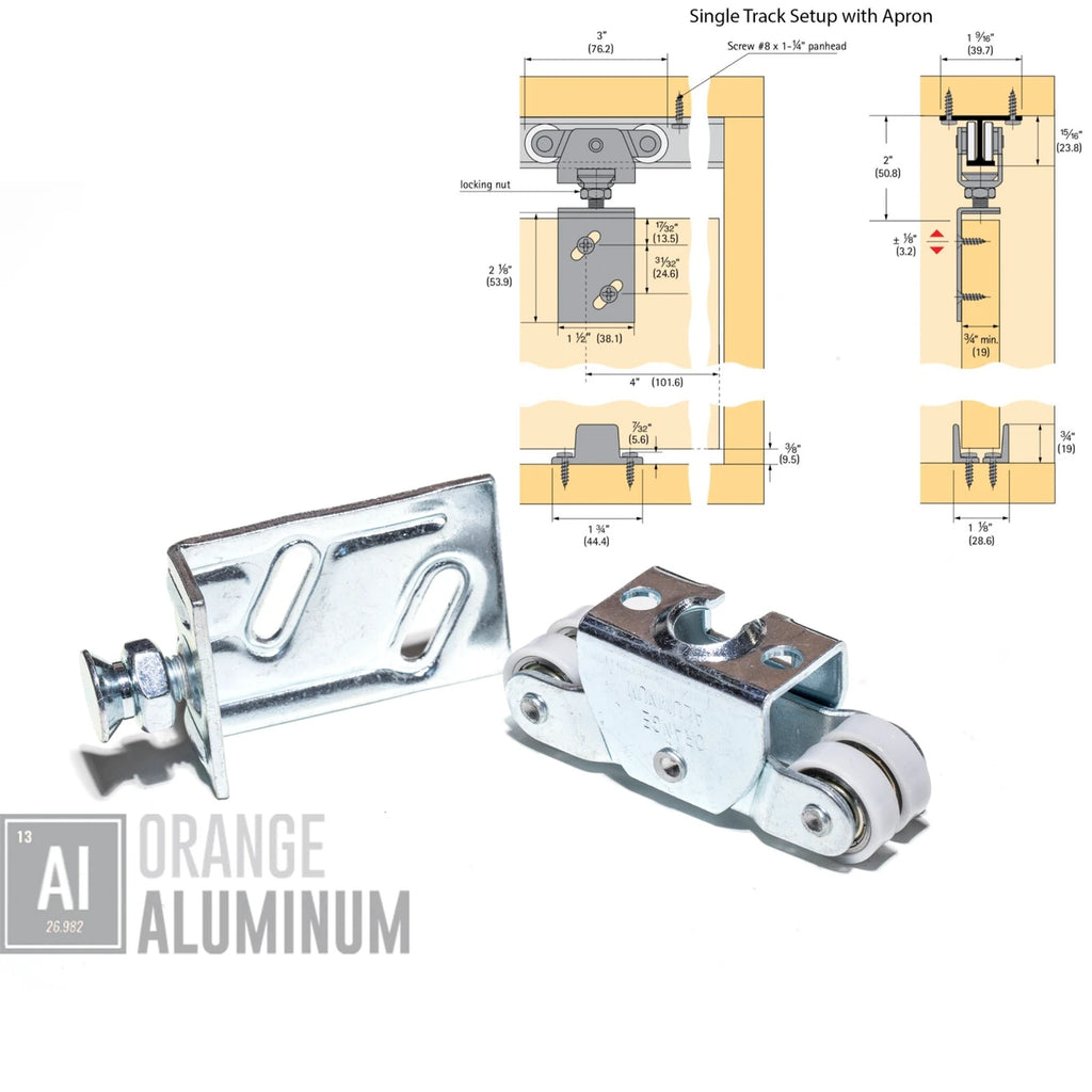Sliding Door Track Apron – Single - View 2