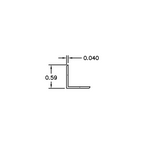 Aluminum Interlocking Slatwall Finishing Angle – 6063-T5 - View 2