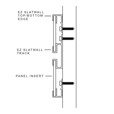 EZ Slatwall System Aluminum Center Track – 6063-T5 - View 4