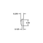 Aluminum Hard Side Edge Trim – Covers 1/2" – 1/4" Reveal – 9/16" Radius – 6063-T5 - View 2