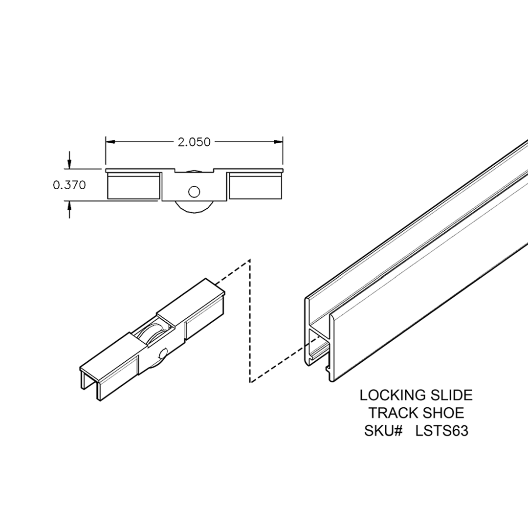 Locking Slide Track Steel Ball Bearing Roller - View 3