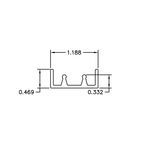 Economy Slide Track Deep Security Base – 6063-T5 - View 2