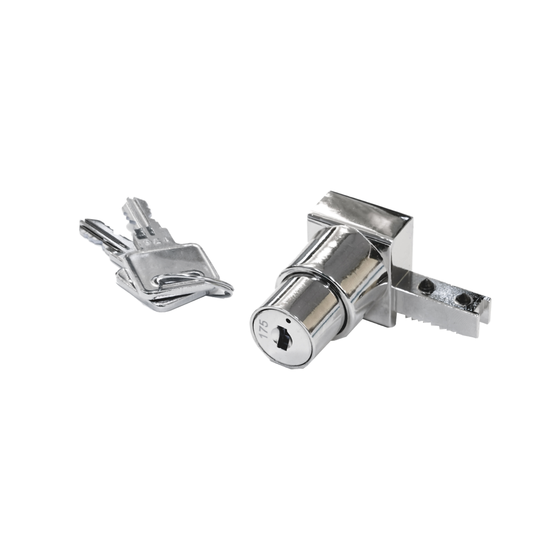 Locking Slide Track Plunger Lock & Security Clip Set - View 1